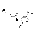 structure of CAS# 915921-34-5, 4-Methyl-3-(pentanoylamino)benzoic acid;4-Methyl-3-(pentanoylamino)benzoic acid;4-methyl-3-(pentanoylamino)benzoicacid;MFCD08569896