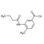 结构式 CAS# 915921-48-1, 3-(丁酰基氨基)-4-甲基苯甲酸