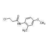 structure of CAS# 915921-70-9, 3-Chloro-N-(4-methoxy-2-methylphenyl)propanamide;3-Chloro-N-(4-methoxy-2-methylphenyl)propanamide;MFCD08569900
