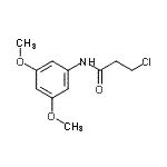 structure of CAS# 915923-51-2, 3-Chloro-N-(3,5-dimethoxyphenyl)propanamide;MFCD08691976;propanamide, 3-chloro-N-(3,5-dimethoxyphenyl);propanamide, 3-chloro-N-(3,5-dimethoxyphenyl)-
