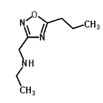 structure of CAS# 915925-27-8, N-[(5-Propyl-1,2,4-oxadiazol-3-yl)methyl]ethanamine;ethyl[(5-propyl(1,2,4-oxadiazol-3-yl))methyl]amine;N-[(5-Propyl-1,2,4-oxadiazol-3-yl)methyl]-ethanamine;MFCD08691625