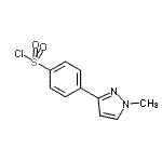结构式 CAS# 916766-81-9, 4-(1-甲基-1H-吡唑-3-基)苯磺酰氯