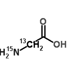 structure of CAS# 91795-59-4, (2-<sup>13</sup>C,<sup>15</sup>N)Glycine;<2-13C, 15N>glycine;Glycine-2-13C,15N;GLYCINE-2-13C-15N