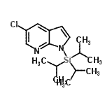 structure of CAS# 918523-59-8, 5-Chloro-1-(triisopropylsilyl)-1H-pyrrolo[2,3-b]pyridine;5-chloro-1-(triisopropylsilyl)-1H-pyrrolo[2,3-b]pyridine;5-Chloro-1-triisopropylsilanyl-1H-pyrrolo[2,3-b]pyridine;MFCD08741540