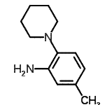 结构式 CAS# 91907-40-3, 5-甲基-2-(1-哌啶基)苯胺