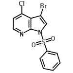 structure of CAS# 920966-51-4, 3-Bromo-4-chloro-1-(phenylsulfonyl)-1H-pyrrolo[2,3-b]pyridine;1H-Pyrrol<wbr>o[2,3-b]p<wbr>yridine, <wbr>3-bromo-4<wbr>-chloro-1<wbr>-(phenyls<wbr>ulfonyl)-;1H-Pyrrol<wbr>o[2,3-b]p<wbr>yridine,3<wbr>-bromo-4-<wbr>chloro-1-<wbr>(phenylsu<wbr>lfonyl)-