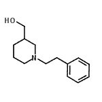 结构式 CAS# 92322-05-9, [1-(2-苯基乙基)-3-哌啶基]甲醇