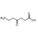 structure of CAS# 924-97-0, 4-Oxoheptanoic acid;3-butyrl propionic acid;4-oxo-heptanoic acid;4-Oxoheptanoic acid
