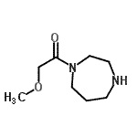 structure of CAS# 926191-91-5, 1-(1,4-Diazepan-1-yl)-2-methoxyethanone;1-(1,4-diazaperhydroepinyl)-2-methoxyethan-1-one;1-[1,4]Diazepan-1-yl-2-methoxy-ethanone;MFCD11696399