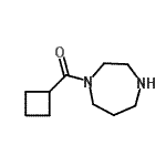 structure of CAS# 926193-28-4, Cyclobutyl(1,4-diazepan-1-yl)methanone;1-(Cyclobutylcarbonyl)-1,4-diazepane;1-cyclobutanecarbonyl-1,4-diazepane;cyclobutyl 1,4-diazaperhydroepinyl ketone
