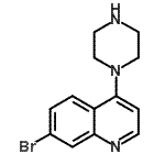 structure of CAS# 927800-44-0, 7-Bromo-4-(1-piperazinyl)quinoline;7-bromo-4-piperazin-1-ylquinoline;Bromopiperazinylquinoline