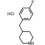 结构式 CAS# 92822-03-2, 4-(4-氟苄基)哌啶盐酸盐(1:1)