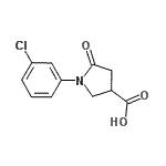 structure of CAS# 92847-41-1, 1-(3-Chlorophenyl)-5-oxo-3-pyrrolidinecarboxylic acid;1-(3-chlorophenyl)-5-oxo-3-pyrrolidinecarboxylic acid;1-(3-chlorophenyl)-5-oxo-pyrrolidine-3-carboxylic acid;1-(3-Chlorophenyl)-5-oxopyrrolidine-3-carboxylic acid