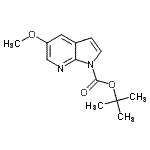 structure of CAS# 928653-83-2, 2-Methyl-2-propanyl 5-methoxy-1H-pyrrolo[2,3-b]pyridine-1-carboxylate;5-Methoxy<wbr>-pyrrolo[<wbr>2,3-b]pyr<wbr>idine-1-c<wbr>arboxylic<wbr> acid ter<wbr>t-butyl e<wbr>ster;tert-butyl 5-methoxy-1H-pyrrolo[2,3-b]pyridine-1-carboxylate;MFCD08741547