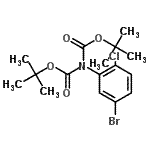 结构式 CAS# 929000-06-6, 2-[N,N-二(叔-丁氧羰基)氨基]-4-溴-1-氯苯