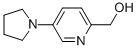 structure of CAS# 930110-98-8, 5-(1-Pyrrolidinyl)-2-Pyridinemethanol;2-(Hydroxymethyl)-5-Pyrrolidin-1-Ylpyridine 97%;2-(Hydroxymethyl)-5-Pyrrolidin-1-Ylpyridine;(5-Pyrrolidin-1-Ylpyridin-2-Yl)Methanol