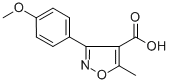 结构式 CAS# 93041-45-3, 3-(4-甲氧基苯基)-5-甲基-4-异恶唑羧酸