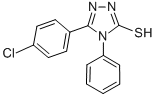 structure of CAS# 93300-54-0, 5-(4-Chloro-Phenyl)-4-Phenyl-4H-[1,2,4]Triazole-3-Thiol;5-(4-Chloro-Phenyl)-4-Phenyl-4H-[1,2,4]Triazole-3-Thiol;Bas 02053180;Sr-01000630941-1
