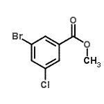 结构式 CAS# 933585-58-1, 甲基3-溴-5-氯苯甲酸酯