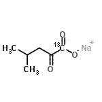 structure of CAS# 93523-70-7, Sodium 4-methyl-2-oxo(1-<sup>13</sup>C)pentanoate;2-Keto-4-methylpentanoic acid-1-13C sodium salt;4-Methyl-2-oxopentanoic acid-1-13C sodium salt;4-METHYL-2-OXOPENTANOIC-1-13CACIDSOD&