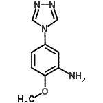 structure of CAS# 936074-56-5, 2-Methoxy-5-(4H-1,2,4-triazol-4-yl)aniline;2-Methoxy-5-(1,2,4-triazol-4-yl)aniline;2-methoxy-5-(1,2,4-triazol-4-yl)phenylamine;2-methoxy-5-(4H-1,2,4-triazol-4-yl)aniline