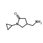结构式 CAS# 936940-46-4, 4-(氨基甲基)-1-环丙基-2-吡咯烷酮