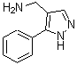 结构式 CAS# 936940-58-8, 1-(5-苯基-1H-吡唑-4-基)甲胺