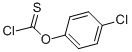 structure of CAS# 937-64-4, 4-Chlorophenyl chlorothionoformate;Chloromethanethioic Acid O-(4-Chlorophenyl) Ester;Inchi=1/C7h4cl2os/C8-5-1-3-6(4-2-5)10-7(9)11/H1-4;O-(4-Chlorophenyl) Chloridothiocarbonate