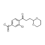 structure of CAS# 937040-35-2, 1-(2-Chloro-4-nitrophenyl)-3-(1,3-dioxan-2-yl)-1-propanone;2'-Chloro-3-(1,3-dioxan-2-yl)-4'-nitropropiophenone
