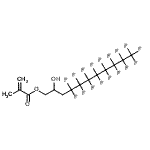structure of CAS# 93706-76-4, 4,4,5,5,6,6,7,7,8,8,9,9,10,10,11,11,11-Heptadecafluoro-2-hydroxyundecyl methacrylate;2-Hydroxy-3-(perfluorooctyl)propyl methacrylate;3-Perfluorooctyl-2-hydroxypropyl methacrylate;3-PERFLUOROOCTYL-2-HYDROXYPROPYLMETHACRYLATE