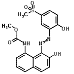 CAS#: 93893-64-2， Methyl (7-hydroxy-8-{[2-hydroxy-5-(methylsulfonyl)phenyl]diazenyl}-1-naphthyl)carbamate