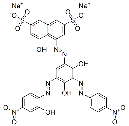 CAS#: 93939-99-2， Disodium 4-[[2,4-Dihydroxy-5-[(2-Hydroxy-4-Nitrophenyl)Azo]-3-[(4-Nitrophenyl)Azo]Phenyl]Azo]-5-Hydroxynaphthalene-2,7-Disulphonate