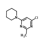 结构式 CAS# 94052-15-0, 4-氯-2-甲基-6-(1-哌啶基)嘧啶