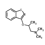 CAS 登录号：94087-31-7， 2-(1,2-苯并噻唑-3-基氧基)-N,N-二甲基-1-丙胺