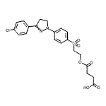 CAS#: 94094-37-8， 4-[2-({4-[3-(4-Chlorophenyl)-4,5-dihydro-1H-pyrazol-1-yl]phenyl}sulfonyl)ethoxy]-4-oxobutanoic acid