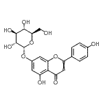 CAS 登录号：94159-34-9， 5-羟基-2-(4-羟基苯基)-4-氧代-4H-苯并吡喃-7-基alpha-D-吡喃葡萄糖苷