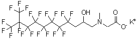 CAS#: 94159-89-4， N-[4,4,5,5,6,6,7,7,8,8,9,9,10,11,11,11-Hexadecafluoro-2-Hydroxy-10-(Trifluoromethyl)Undecyl]-N-Methyl-Glycine Monopotassium Salt