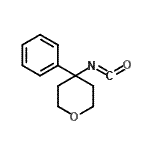 structure of CAS# 941717-02-8, 4-Isocyanato-4-phenyltetrahydro-2H-pyran;(4-Isocyanatotetrahydro-2H-pyran-4-yl)benzene;4-Isocyanato-4-phenyltetrahydro-2H-pyran;4-Isocyanato-4-phenyltetrahydro-2H-pyran 97%