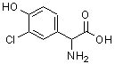 结构式 CAS# 943-31-7, 氨基(3-氯-4-羟基苯基)乙酸