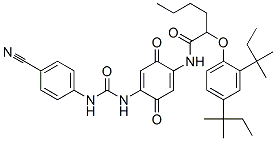 CAS 登录号：94313-65-2， 2-[2,4-双(1,1-二甲基丙基)苯氧基]-N-[4-[[[(4-氰基苯基)氨基]羰基]氨基]-3,6-二氧代环己-1,4-二烯-1-基]己酰胺