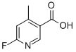 structure of CAS# 944582-95-0, 6-Fluoro-4-Methyl-3-Pyridinecarboxylic Acid;6-Fluoro-4-Methylpyridine-3-Carboxylic Acid, 3-Carboxy-6-Fluoro-4-Methylpyridine;3-Pyridinecarboxylic Acid, 6-Fluoro-4-Methyl-;6-Fluoro-4-Methylpyridine-3-Carboxylic Acid