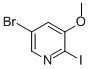 structure of CAS# 944805-60-1, 5-Bromo-2-Iodo-3-Methoxy-Pyridine;5-BROMO-2-IODO-3-METHOXYPYRIDINE;2-Bromo-3-Iodo-5-Methoxypyridine