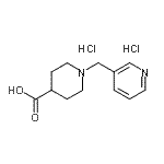 结构式 CAS# 946409-40-1, 1-(3-吡啶基甲基)-4-哌啶羧酸二盐酸盐