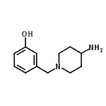 structure of CAS# 946679-47-6, 3-[(4-Amino-1-piperidinyl)methyl]phenol;3-[(4-amino-1-piperidinyl)methyl]phenol;3-[(4-Aminopiperidin-1-yl)methyl]phenol;3-[(4-aminopiperidyl)methyl]phenol