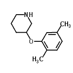 结构式 CAS# 946681-05-6, 3-(2,5-二甲基苯氧基)哌啶
