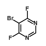 structure of CAS# 946681-88-5, 5-Bromo-4,6-difluoropyrimidine;5-Brom-4,6-difluorpyrimidin;5-Bromo-4,6-difluoropyrimidine;n / a