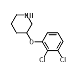 structure of CAS# 946714-21-2, 3-(2,3-Dichlorophenoxy)piperidine;3-(2,3-Dichlorophenoxy)piperidine;MFCD08687538