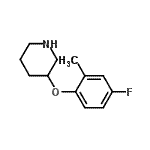 structure of CAS# 946759-56-4, 3-(4-Fluoro-2-methylphenoxy)piperidine;3-(4-Fluoro-2-methylphenoxy)piperidine;3-(4-Fluoro-2-methyl-phenoxy)-piperidine;MFCD08687863