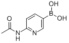structure of CAS# 947533-21-3, 6-Acetamidopyridine-3-Boronic Acid;6-Acetamidopyridin-3-Ylboronic Acid;2-Acetamidopyridine-5-Boronic Acid;6-Acetamidopyridine-3-Boronic Acid