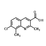 structure of CAS# 948290-22-0, 7-Chloro-2,8-dimethyl-3-quinolinecarboxylic acid